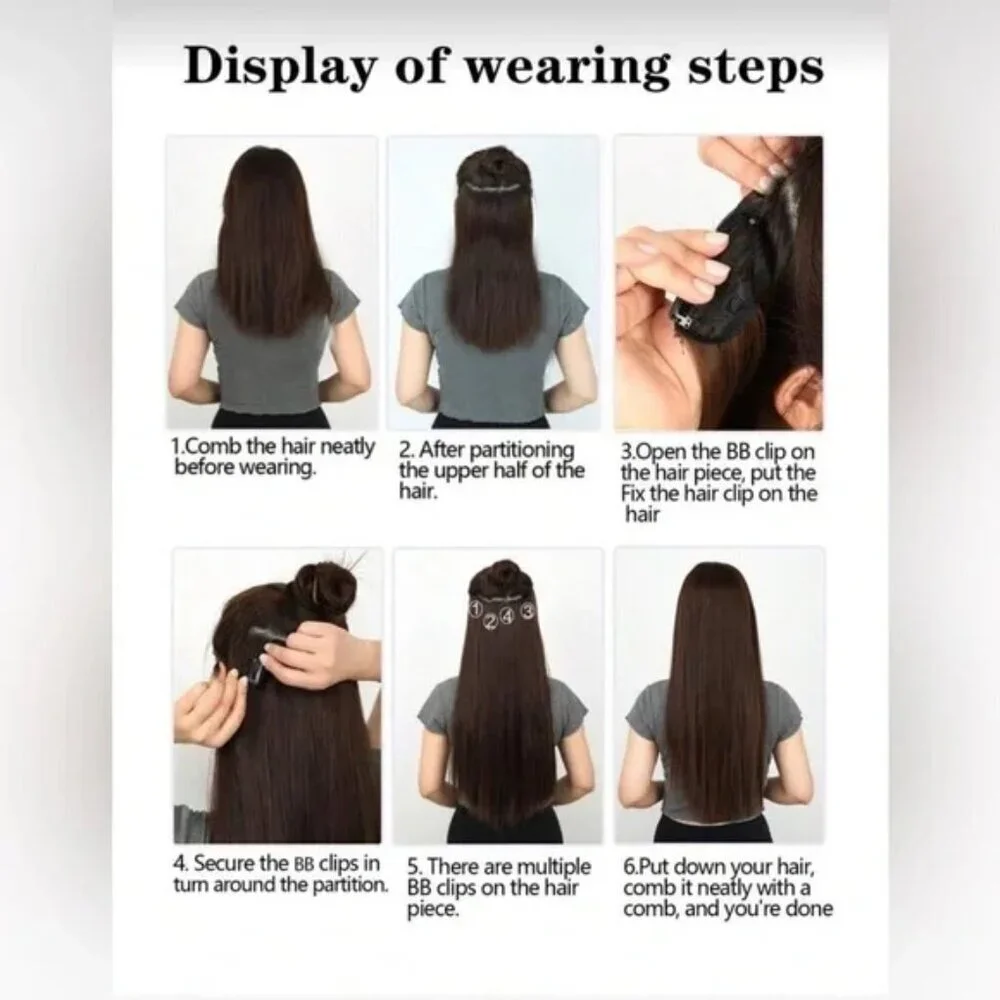 Water Wave Brown to Ash Blonde Balayage Clip in Hair Extensions Set